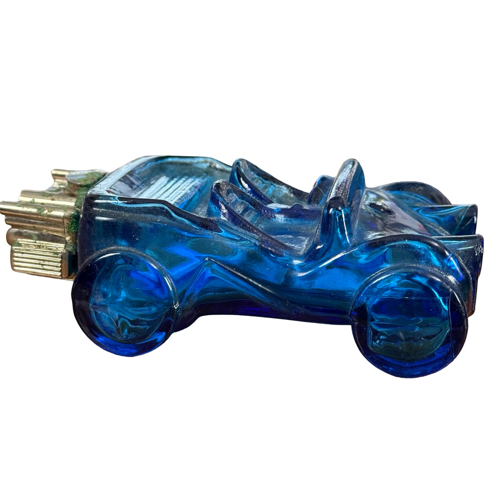 Avon Vintage Dune Buggy Cobalt Blue Car Perfume Bottle Cologne Glass Empty